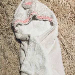 Hand crafted “one of a kind” baby bath wrap.